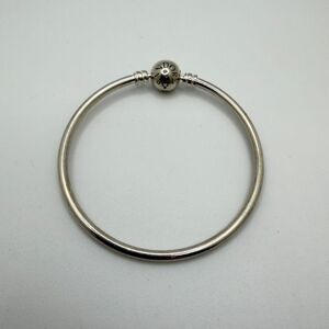 6.5" Pandora 925‎ Sterling silver "Moments" bangle bracelet!